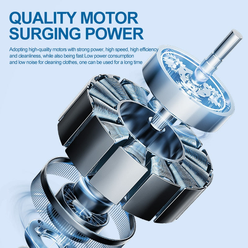 CleanGo™ Wireless Mini Washer – Portable Washing Machine with LED Display & 4000mAh Battery